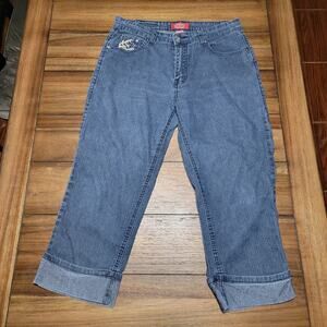 CosJeans Denim Capris w/ Bling - Size 10